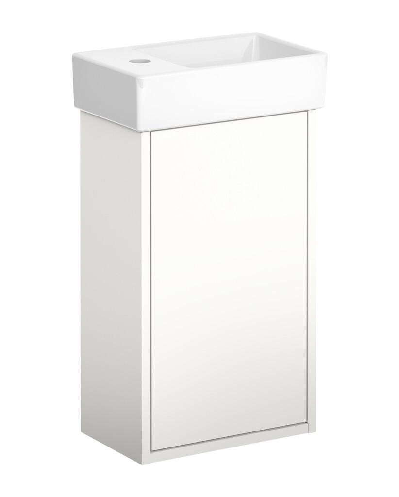 Gustavsberg Artic Small møbelsæt m. håndvask i hvid - 360x220x645 - højre