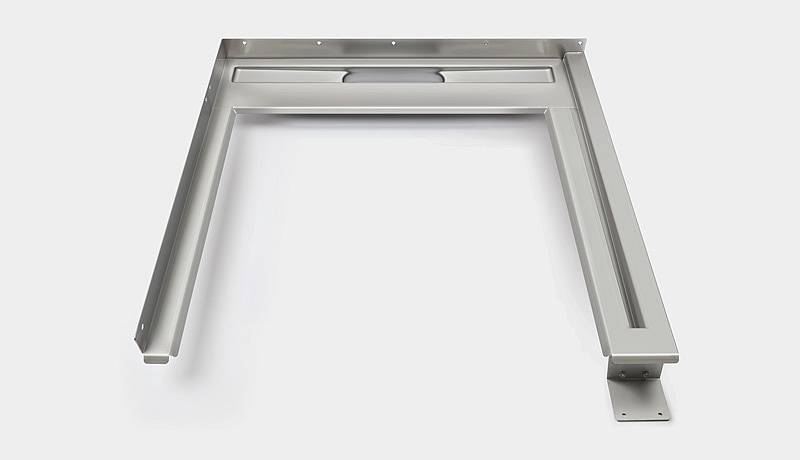 Unidrain Showerline, fast modul. H. B 900 mm. D 800 mm
