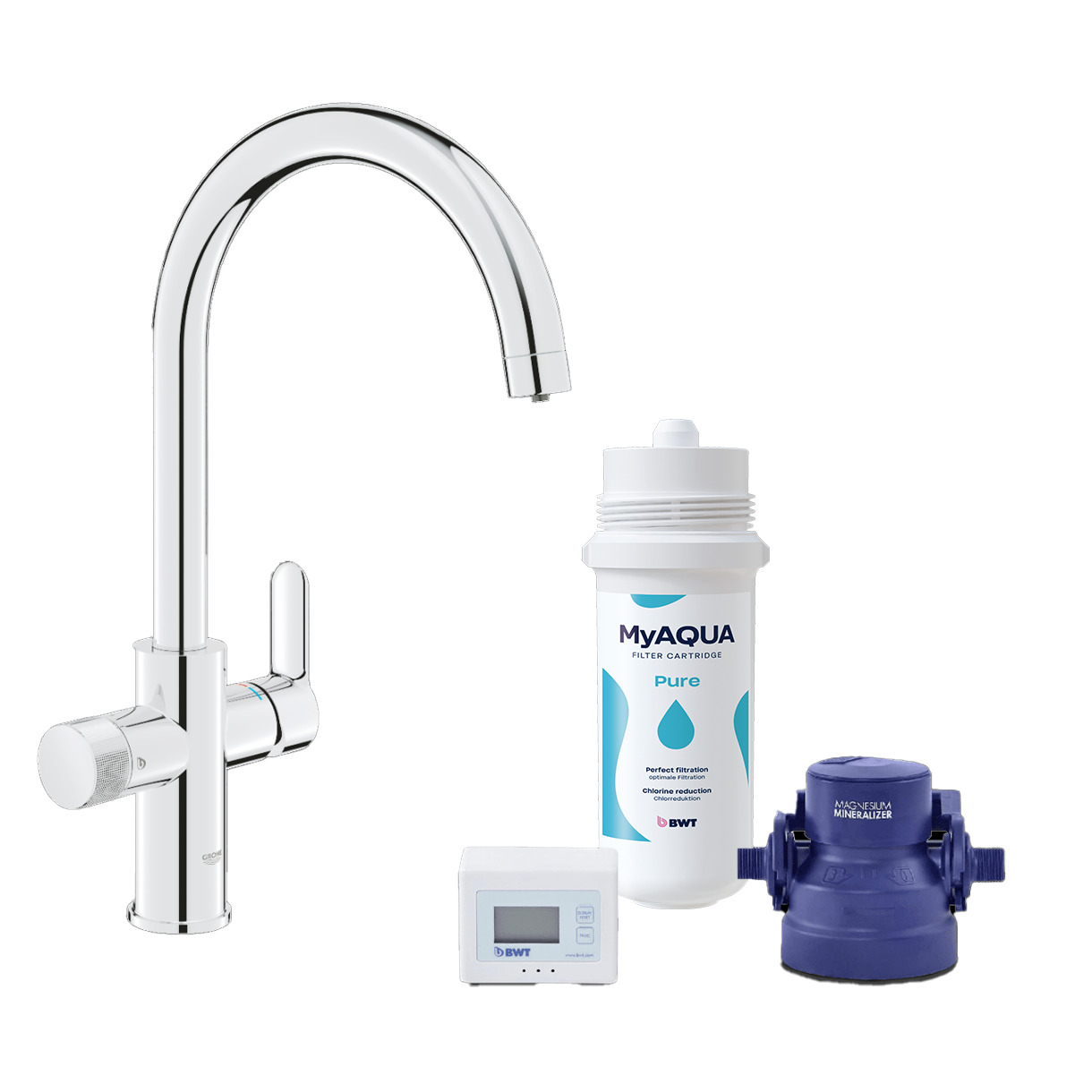 BWT Grohe Pure startpakke inkl. aktivt kulfilter