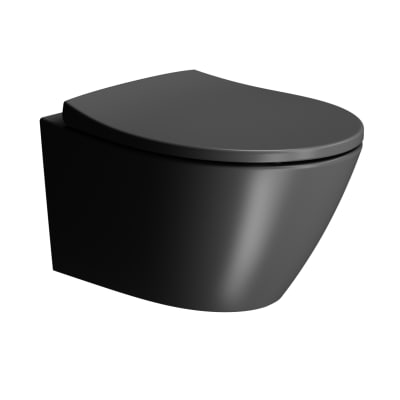 GSI Modo matsort væghængt toilet 52x37cm med Swirlflush skylleteknik