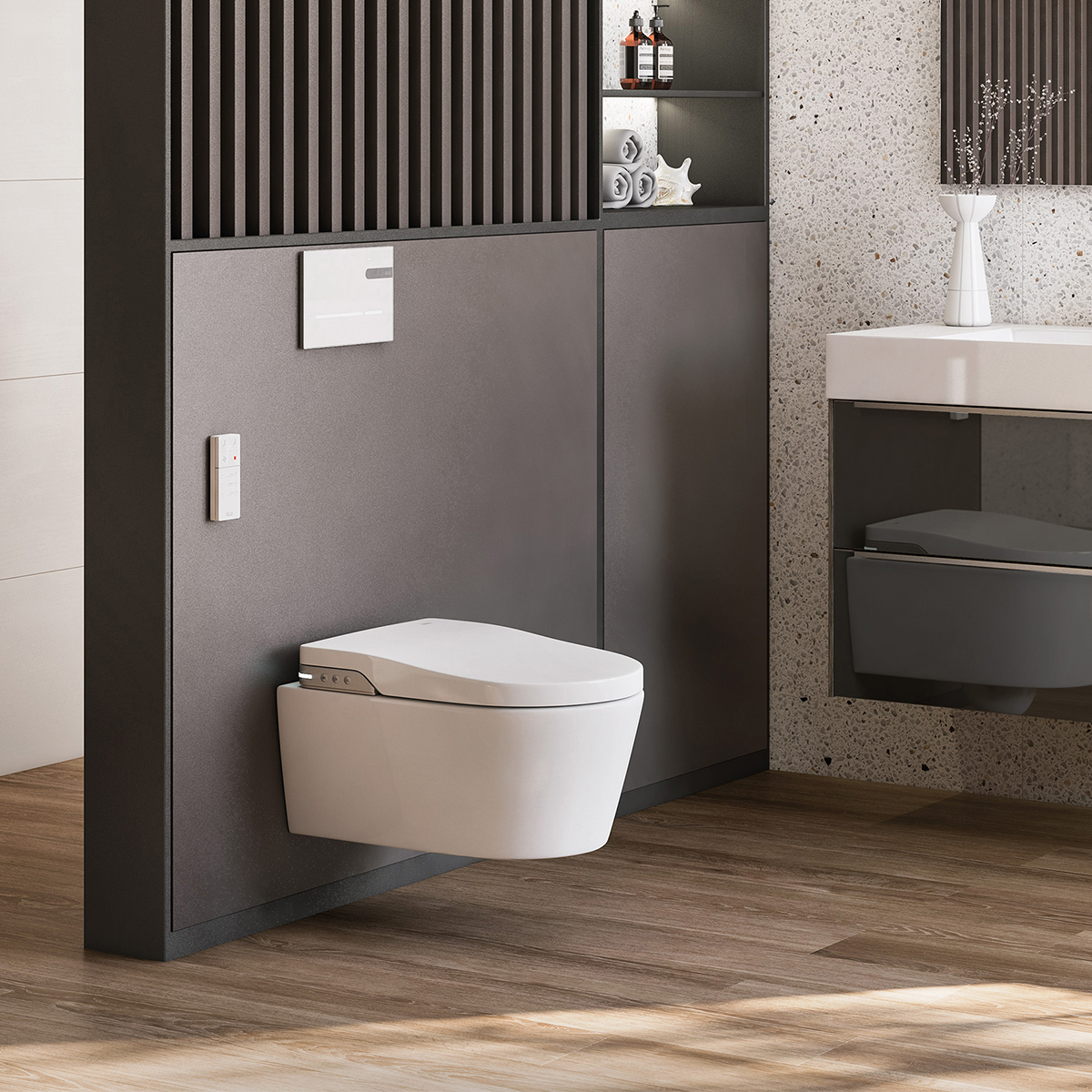 Roca Inspira In-Wash væghængt douchetoilet
