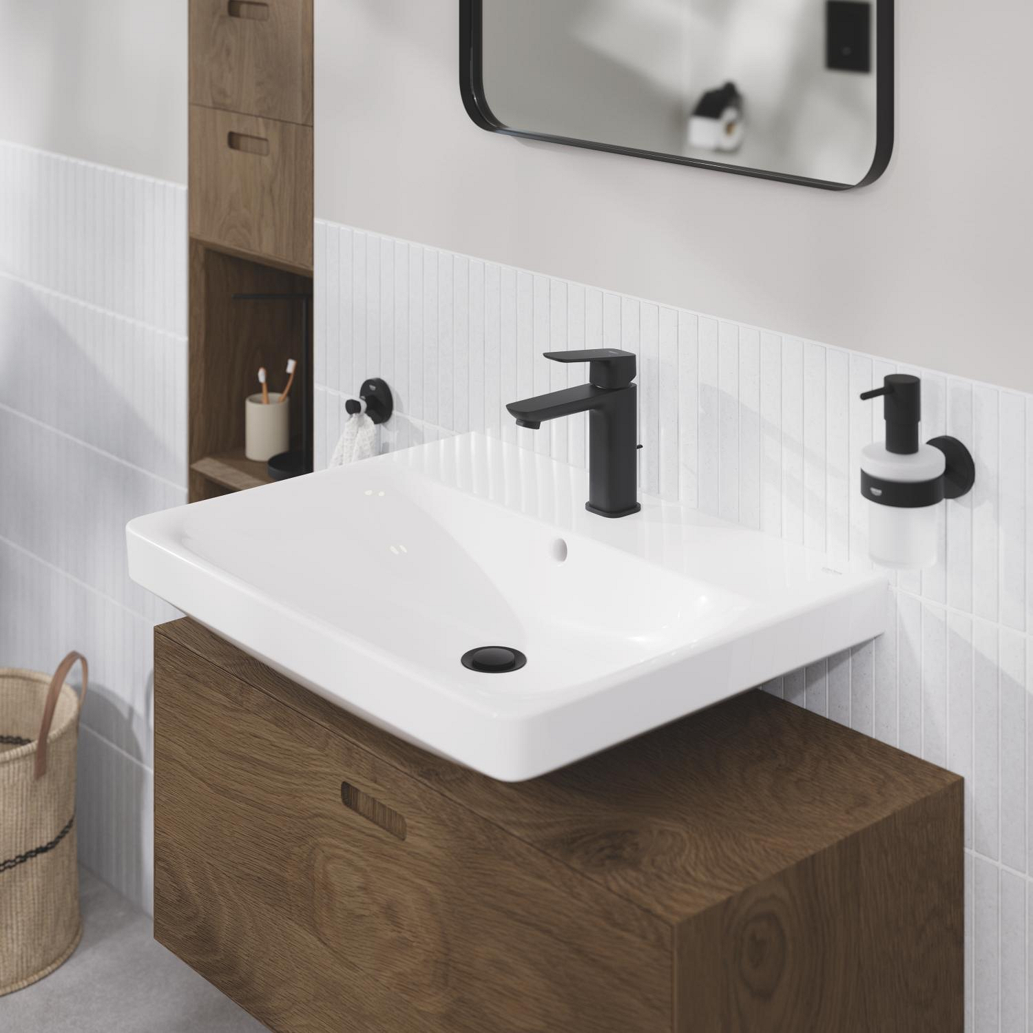 GROHE Cubeo håndvaskarmatur - Mat sort