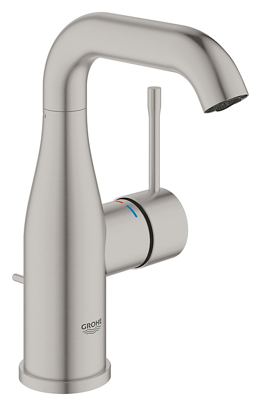GROHE Essence håndvaskarmatur 114mm tud med bundventil supersteel