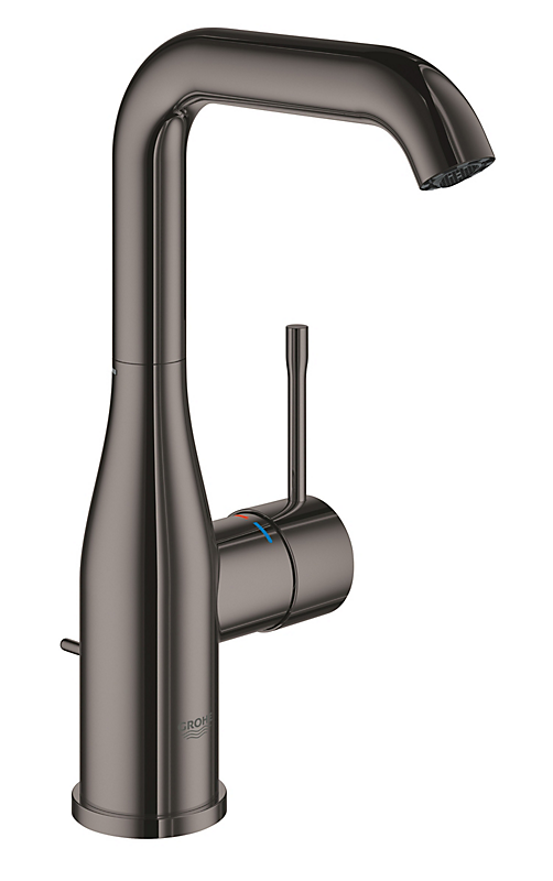 GROHE Essence håndvaskarmatur med bundventil - antracit grå inspireret poleret hard graphite