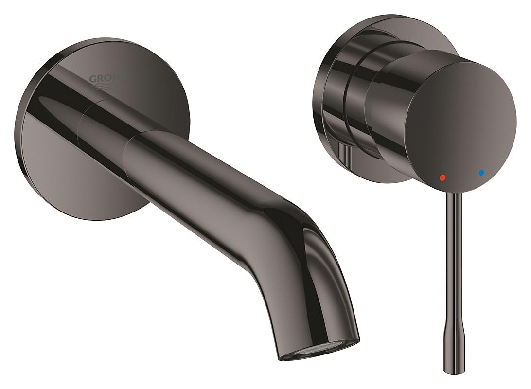 GROHE Essence new håndvaskarmatur 1/2/183mm tud til vægmontage. Poleret Hard Graphite