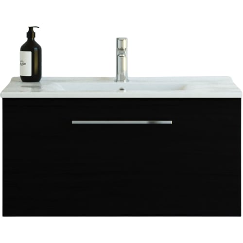 Dansani Mido+ møbelsæt 81 cm 1 skuffe, sort m/ Amber vask