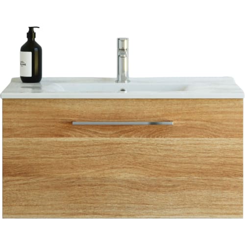 Dansani Mido+ møbelsæt 81 cm 1 skuffe, varm eg m/ Amber vask