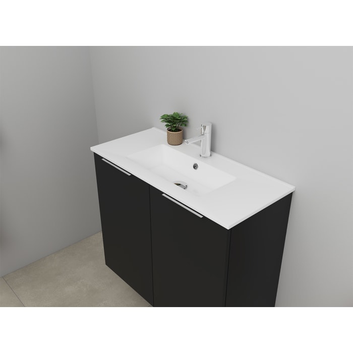 Sanibell Online usamlet møbelsæt 81x36cm matsort med 2 låger