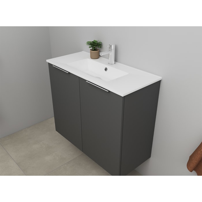 Sanibell Online usamlet møbelsæt 81x36cm mat antracit 2 låger