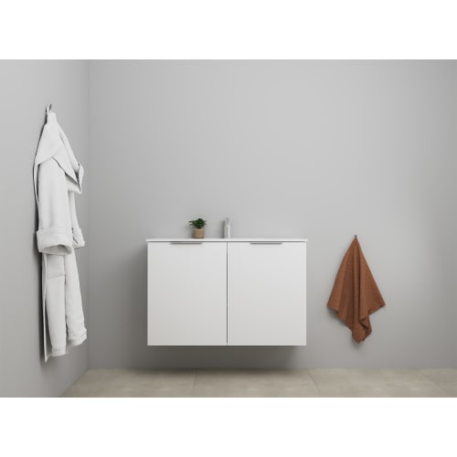Sanibell Online møbelsæt 101x36cm mathvid med 2 låger