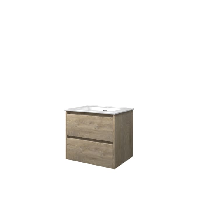 Sanibell Proline møbelsæt 60x46cm rå eg, 2 softclose skuffer