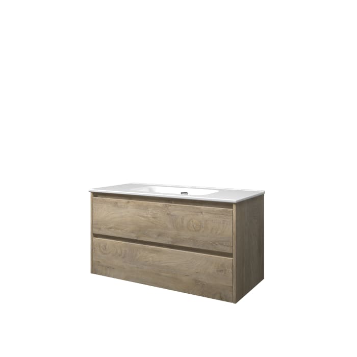 Sanibell Proline møbelsæt 100x46cm rå eg 2 softclose skuffer