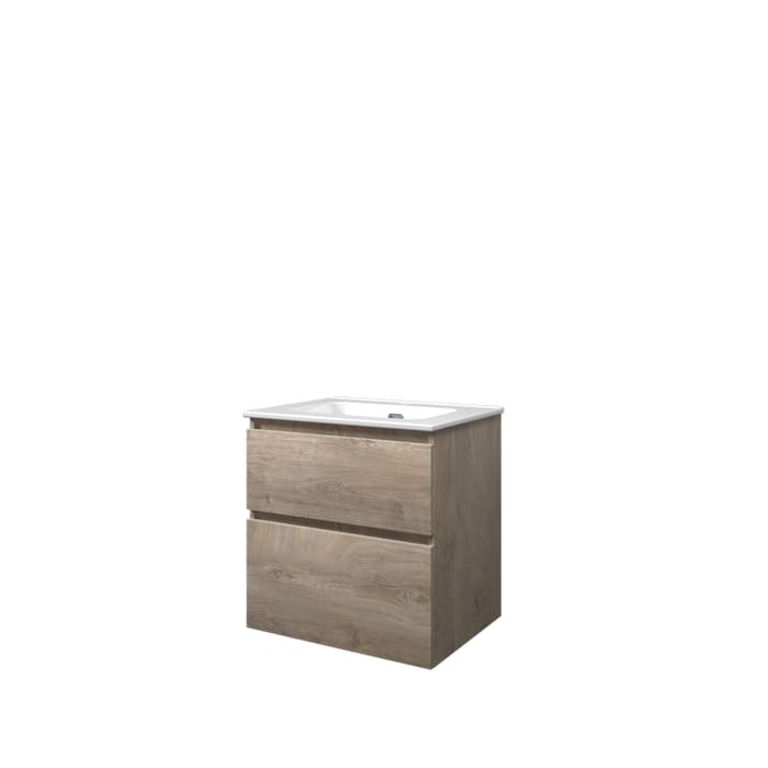 Sanibell Proline møbelsæt 60x46cm rå eg, 2 softclose skuffer