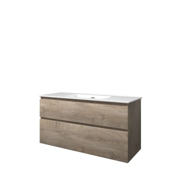 Sanibell Proline møbelsæt 120x46cm rå eg 2 softclose skuffer