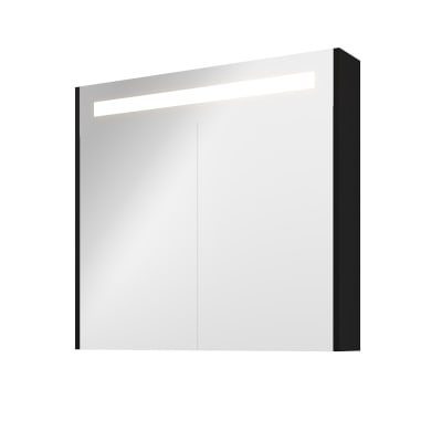 Sanibell Proline spejlskab 80x74 LED-lys matsort