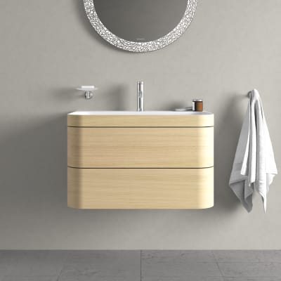 Duravit Happy D.2 Plus vægm. vaskeskab, C-bonded, 575x490 mm, eg