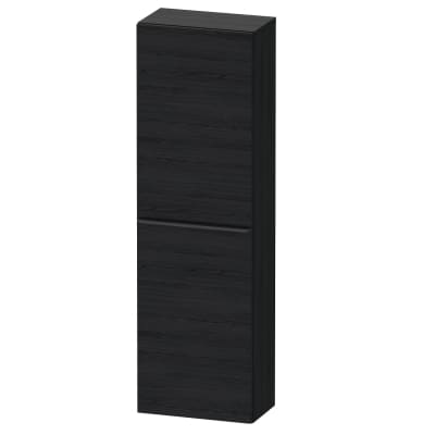 Duravit D-Neo halvhøjskab, mat sort eg, 400x240x1320 mm