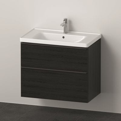 Duravit D-Neo sæt (skab+vask), sort eg, 2-skuffer, 800 mm