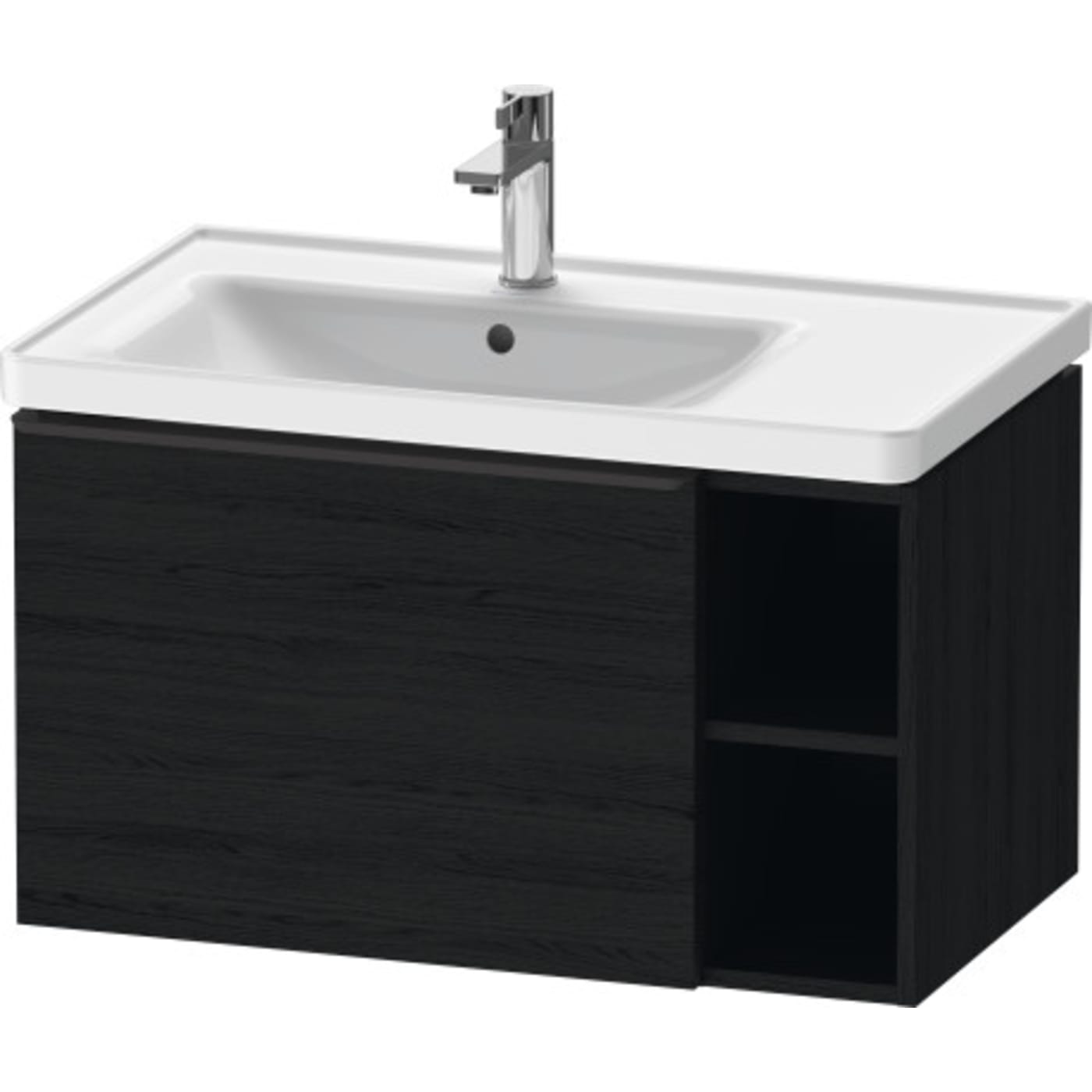 Duravit D-Neo vaskeskab - sort eg, 1-skuffe