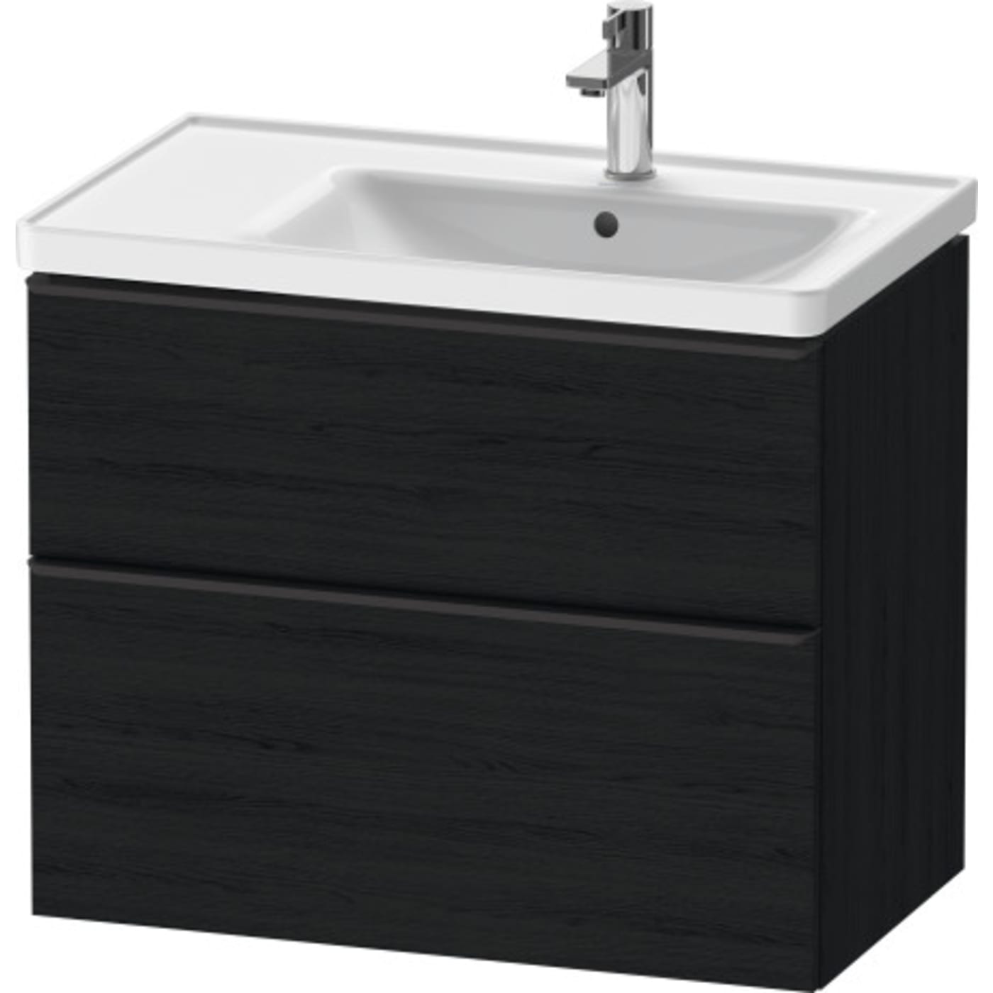 Duravit D-Neo vaskeskab - sort eg, 2-skuffer