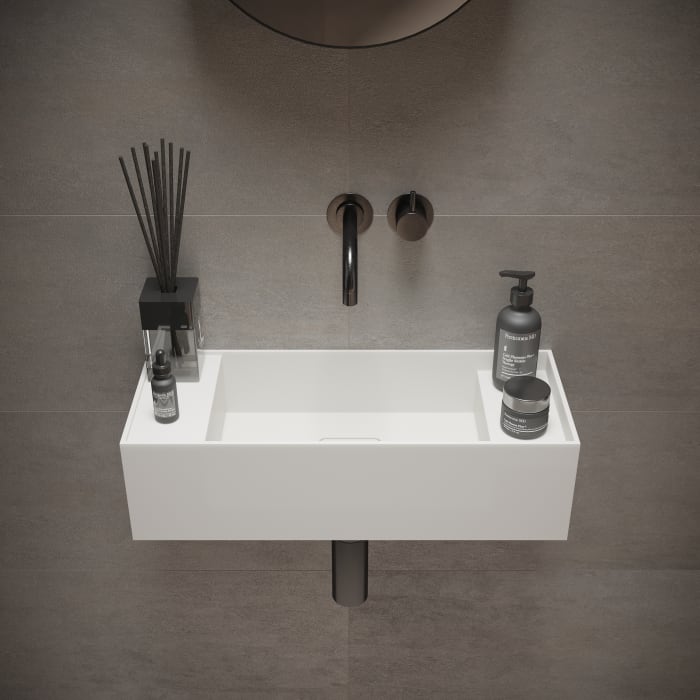 Ideavit solidbliss-55 håndvask 55x22cm uden hanehul og overløb
