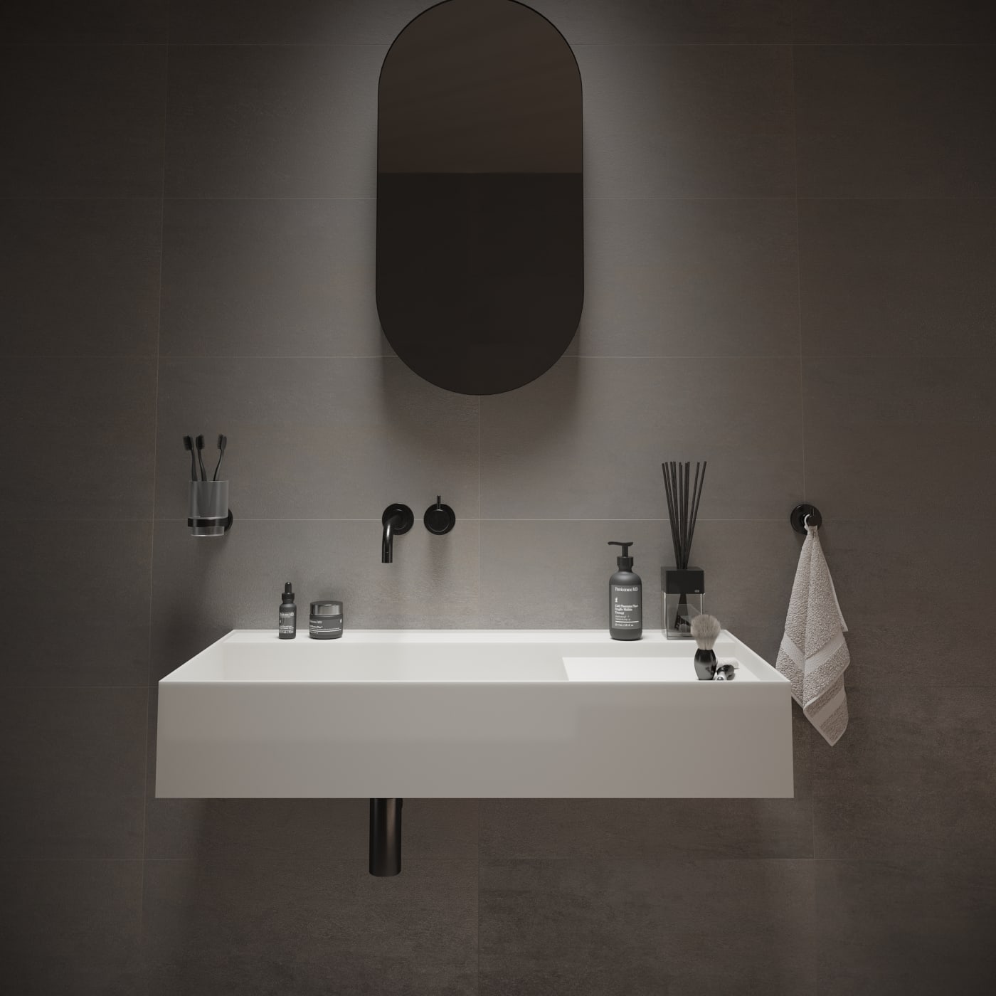 Ideavit solidbliss-90 håndvask 90x45cm uden hanehul og overløb