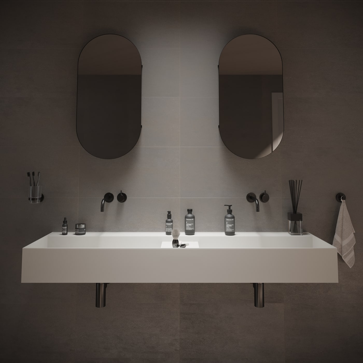 Ideavit solidbliss-150D håndvask 150x45 uden hanehul og overløb