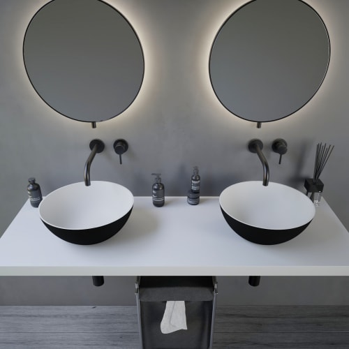 Ideavit solidthin-39 håndvask til bordmontering Ø39 cm