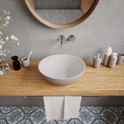 Ideavit solidthin-39 håndvask til bordmontering Ø39 cm