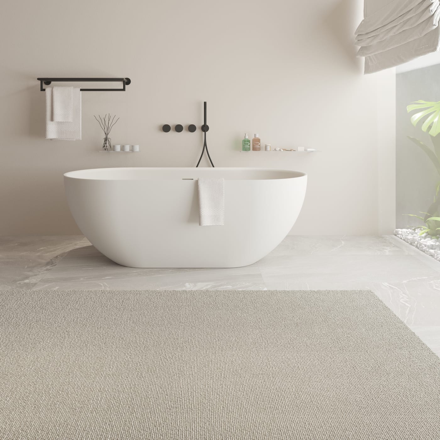 Ideavit solidera fritstående solid surface badekar 150x76cm