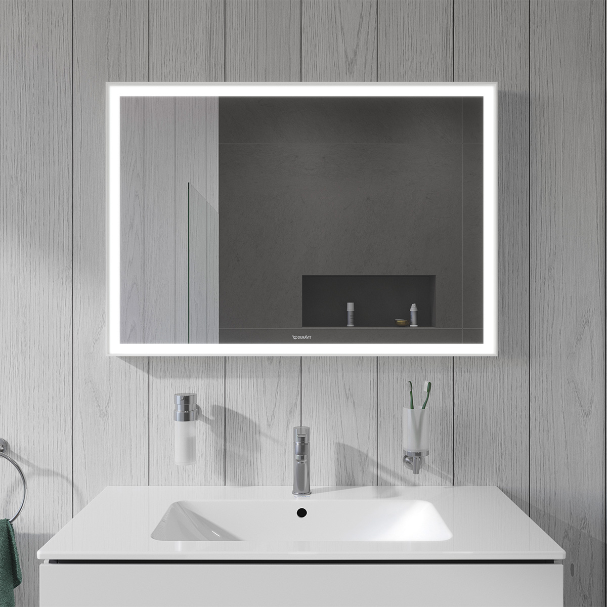 Duravit L-Cube Spejl 100 x 70 cm. Med LED belysning