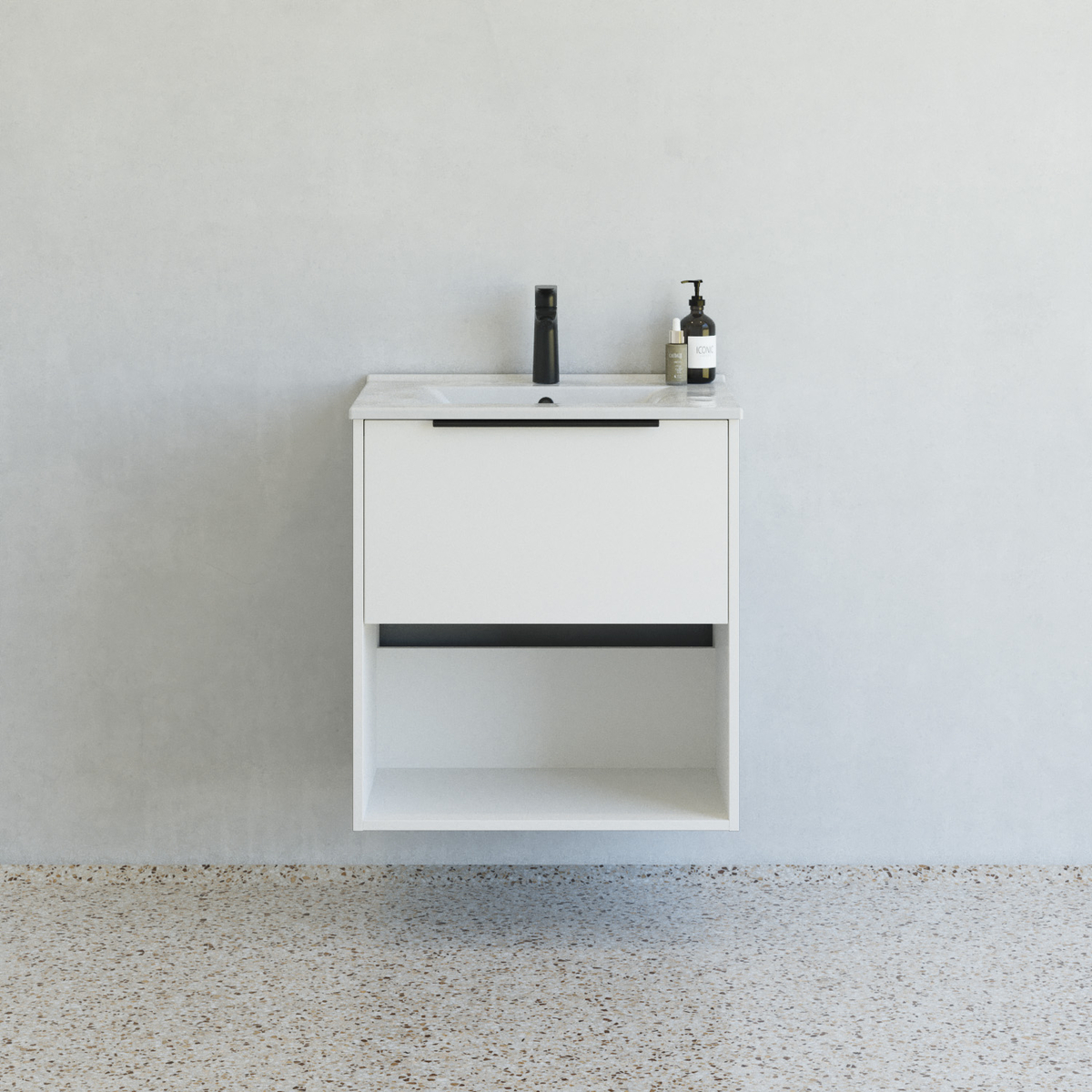 Dansani Mido+ Classic møbelsæt 61 cm, hvid mat m/ Amber vask