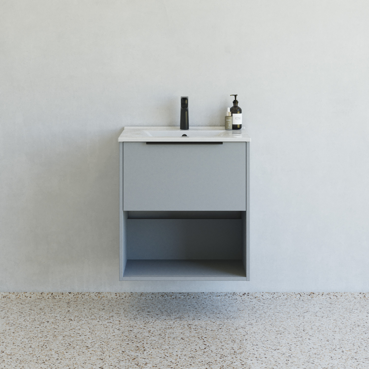 Dansani Mido+ Classic møbelsæt 61 cm, lyseblå mat m/ Amber vask
