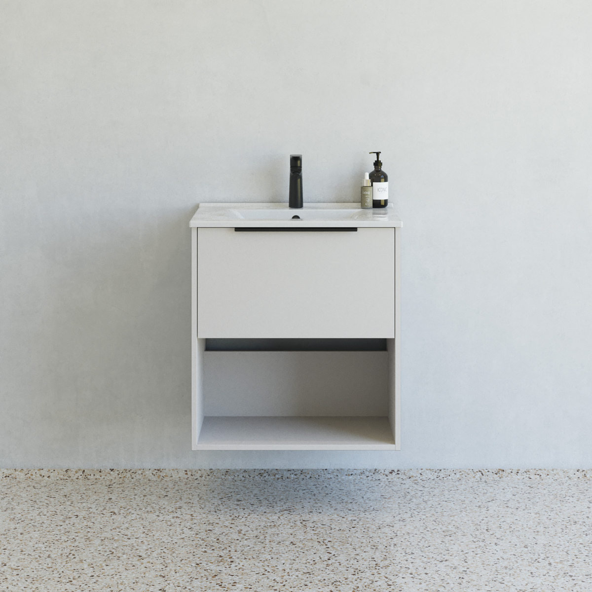 Dansani Mido+ Classic møbelsæt 61 cm, sand mat m/ Amber vask