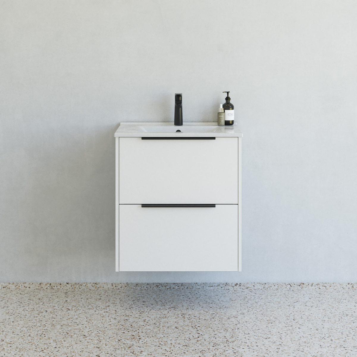 Dansani Mido+ Classic møbelsæt 61 cm, hvid mat m/ Amber vask