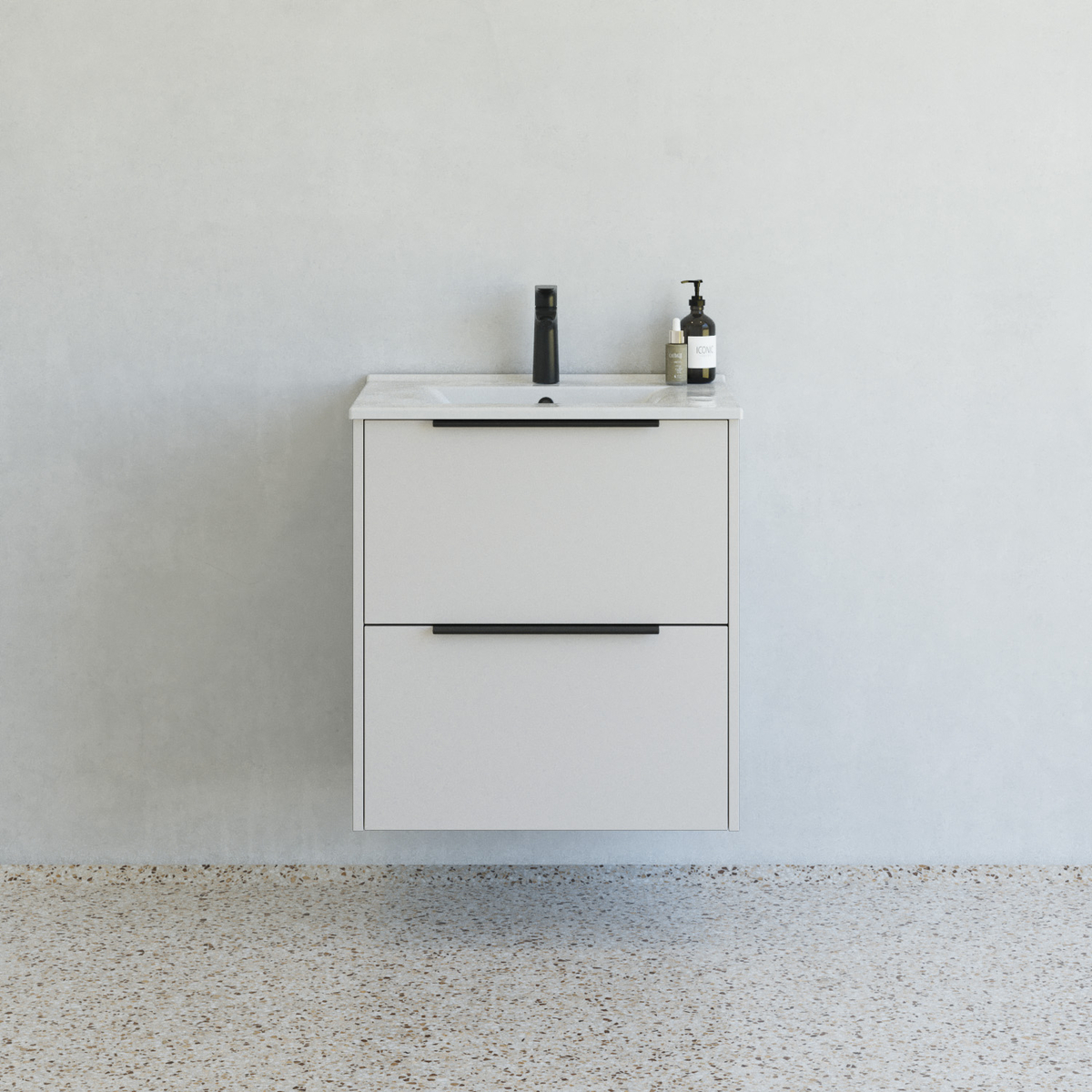 Dansani Mido+ Classic møbelsæt 61 cm, sand mat m/ Amber vask