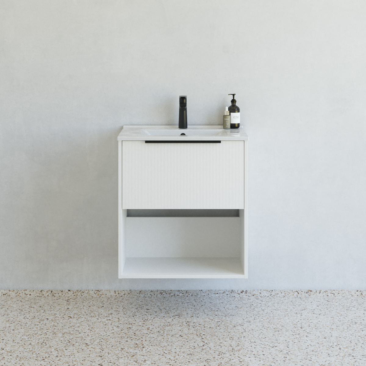 Dansani Mido+ Classic møbelsæt 61 cm, hvid mat m/ Amber vask
