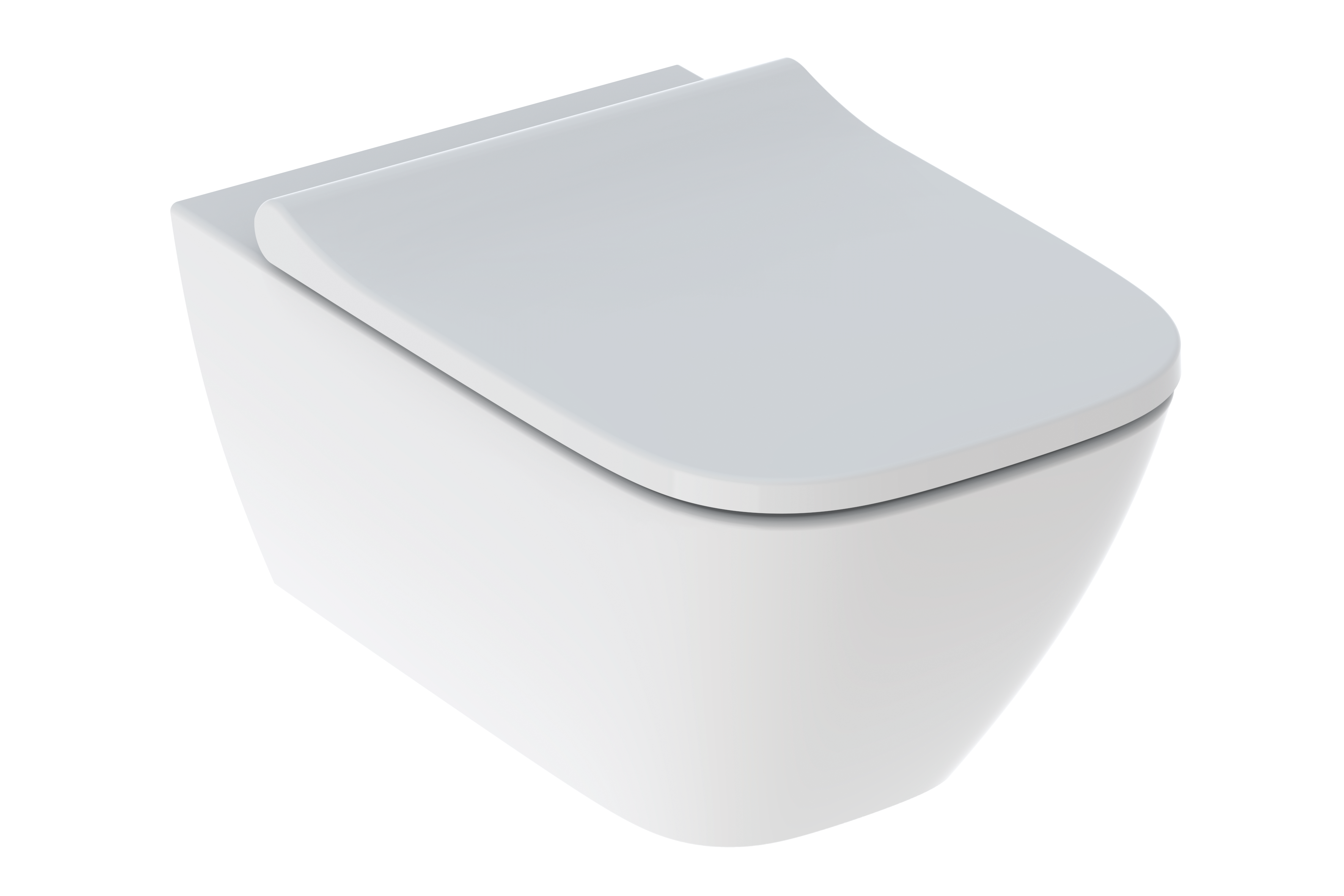 Geberit SMYLE Rimfree væghængt toilet, kort model 490mm. Hvid
