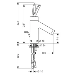 AXOR Starck Classic hndvaskarmatur 70 med lft-op BV, krom