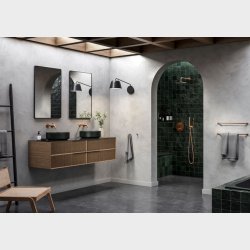 Damixa Silhouet HS1 indbygningsarmatur bad. Komplet pakke i brstet kobber