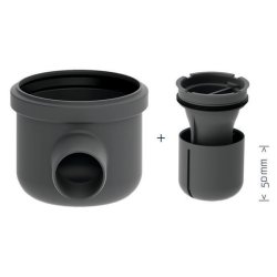 Udlbshus, hjrne,  50 mm vandret, inkl. vandls