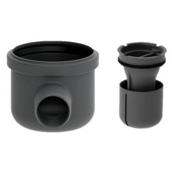 Udlbshus, hjrne,  50 mm vandret, inkl. vandls