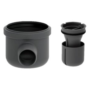 Udlbshus, hjrne,  50 mm vandret, inkl. vandls