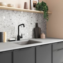 Damixa Pine kkkenarmatur hj g-tud, rub clean, 8l/min, mat sort