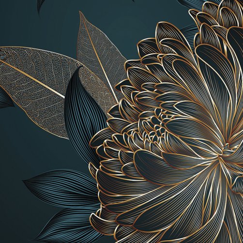 Vipanel� Golden Flower velvet 1000x2550x3mm