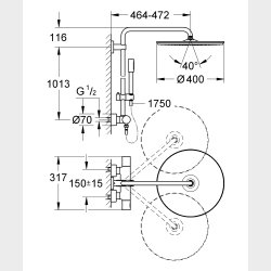 GROHE Rainshower 400 brusesystem med termostat, krom