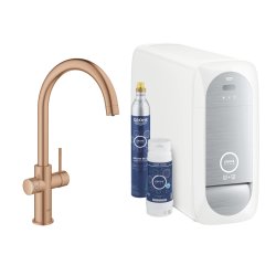 GROHE Blue Home kkkenarmatur C-tud. Brstet Warm Sunset