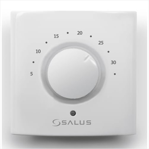 SALUS termostat m. drejeknap til gulvarme