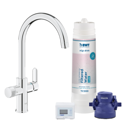 BWT Grohe Pure startpakke inkl. bakterie- og aktivt kulfilter