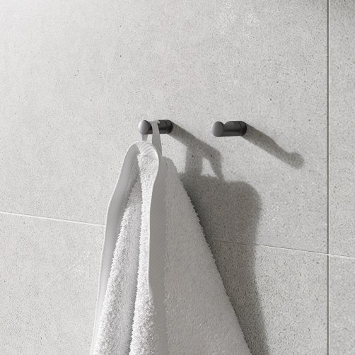 Damixa kroge 2 stk. B�rstet graphite gr�